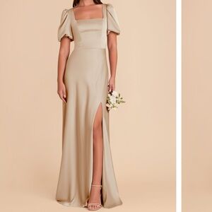 Birdy Grey Neutral Champagne Maxi Dress